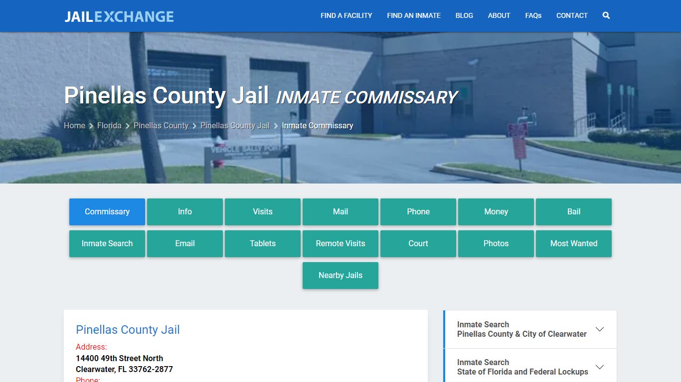 Inmate Commissary, Care Packs - Pinellas County Jail, FL